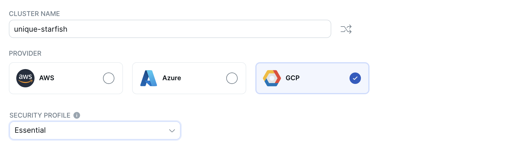 Add Cluster Wizard - General
